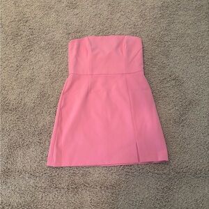 French Connections Pink Strapless Dress